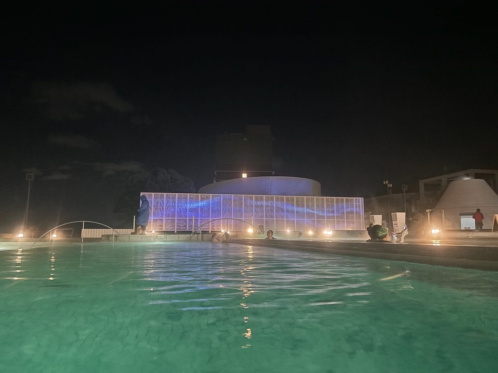 棚湯 夜景 別府湾を望む露天風呂